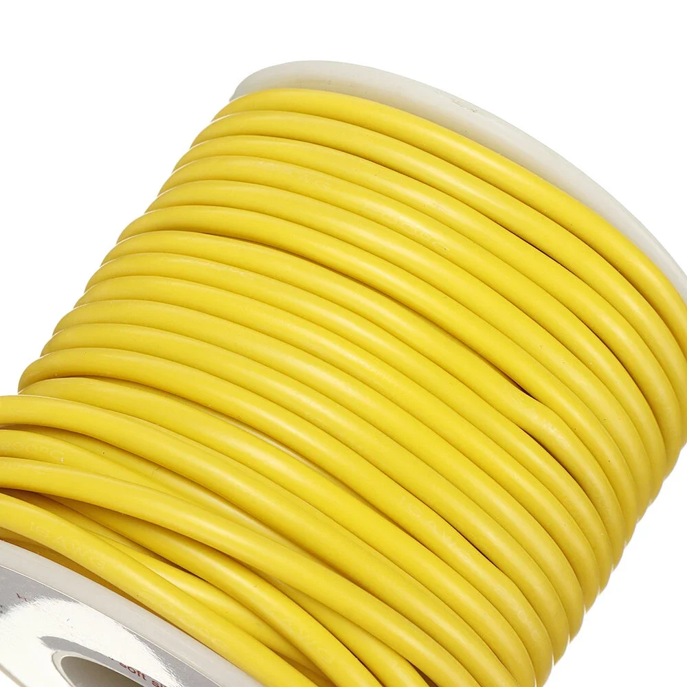 20m 16AWG สายซิลิโคนอ่อนนุ่มอุณหภูมิสูงสายทองแดงกระป๋องสําหรับ RC แบตเตอรี่