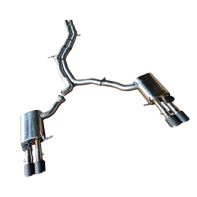 

Высокопроизводительный гоночный выхлоп Catback из нержавеющей стали 304 с наконечниками из углеродного волокна для Audi RS5 2.9T 2024