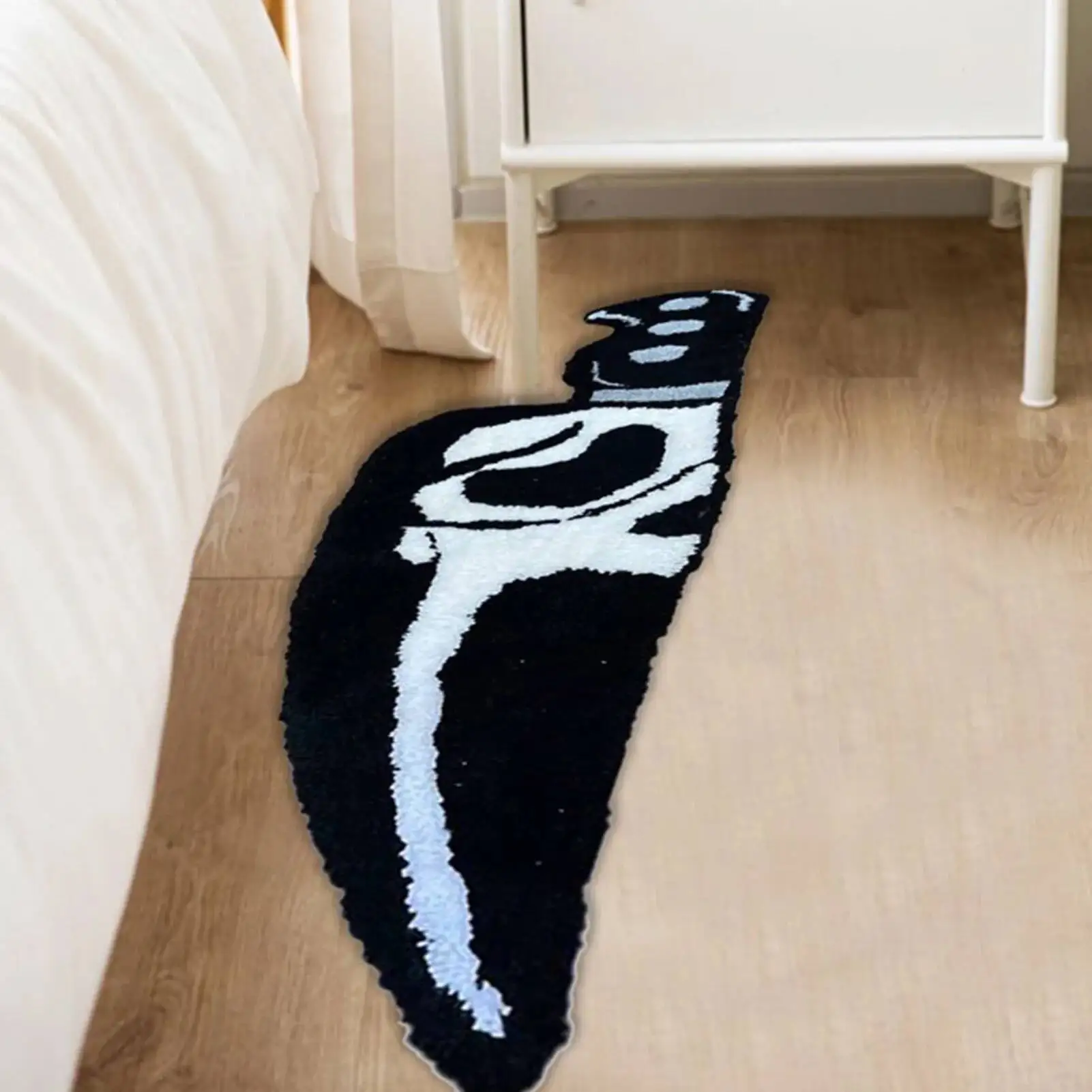 

Skull Knife Carpet Horror Scary Scream Wear Resistant Cashmere Home Welcome Decor Bedside Rug