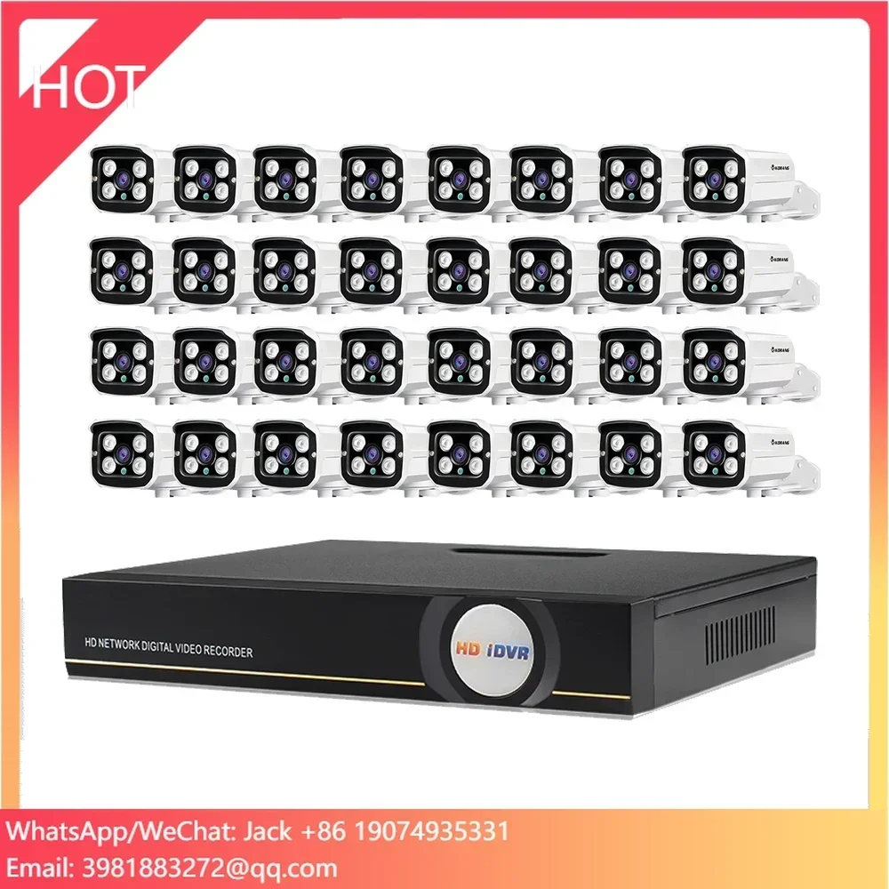 32ch 4K 5mp H.265 Indoor Outdoor Ip Wired Video Surveillance Security Audio Poe Camera Nvr Kit Cctv System Set