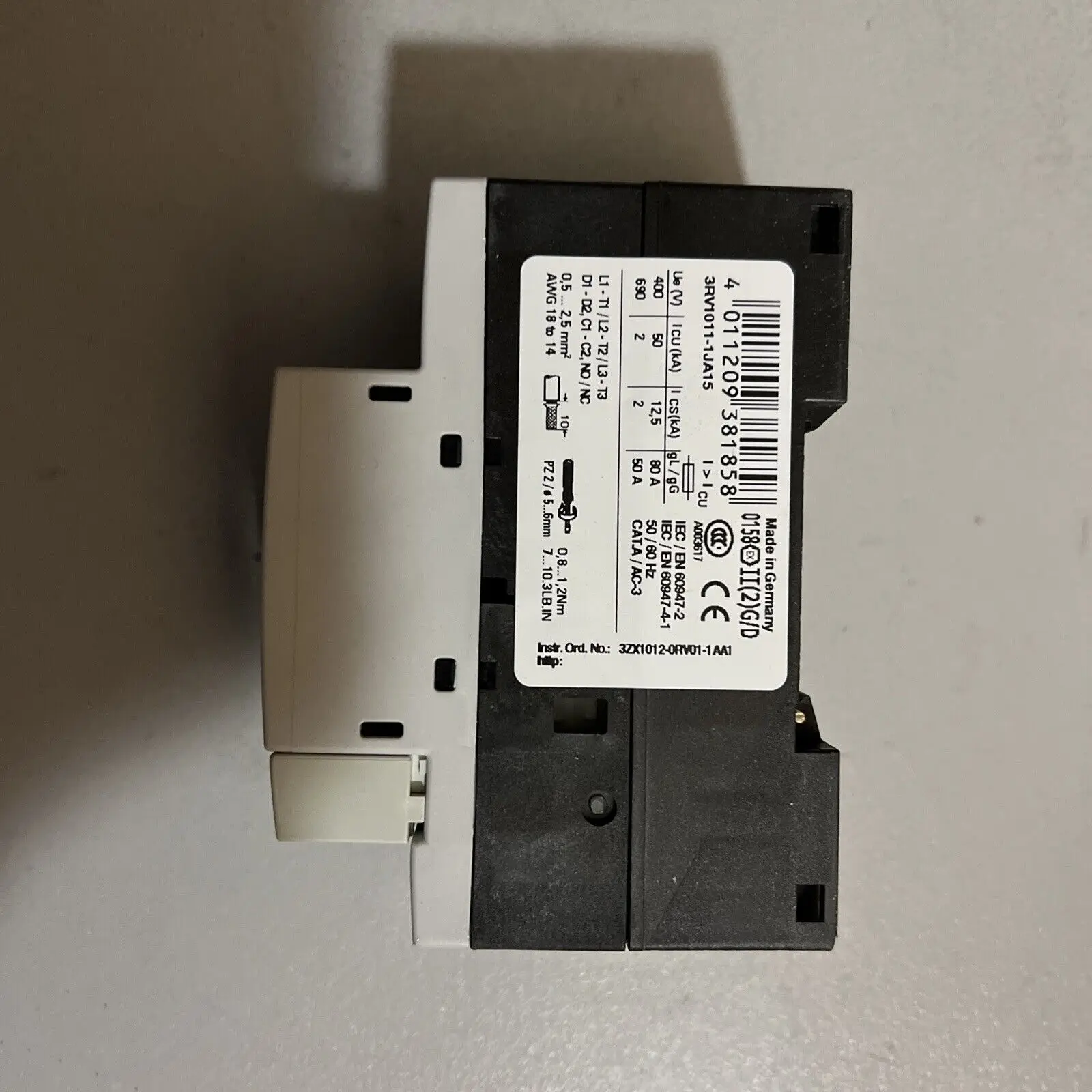 Motor Protection Relay 3RV1011-1JA15 – Made in Germany, Part No. 3ZX1012-0RV01-1AA1, Brand New, In Stock