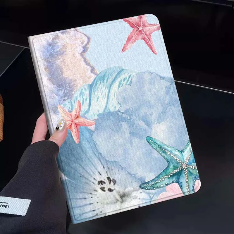 

Чехол для планшета с изображением морской звезды и пляжных волн для Huawei Honor MatePad MediaPad Air 5 6 7 11 V6 V7 V8 V9 X9 X8 T10 T10s C5e T5