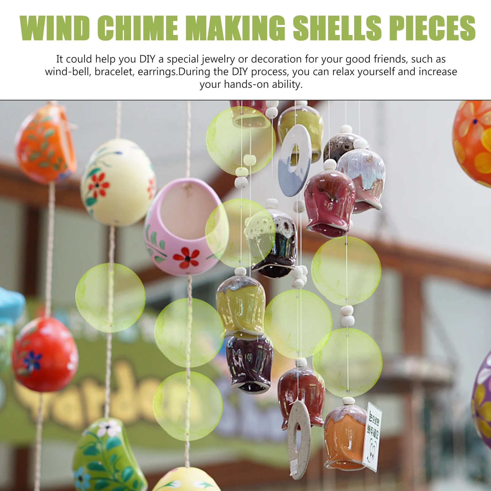 100pcs Shell Slices Natural Round Shells For Diy Jewelry Making Craft Earring Wind Chime Keychain Hanging