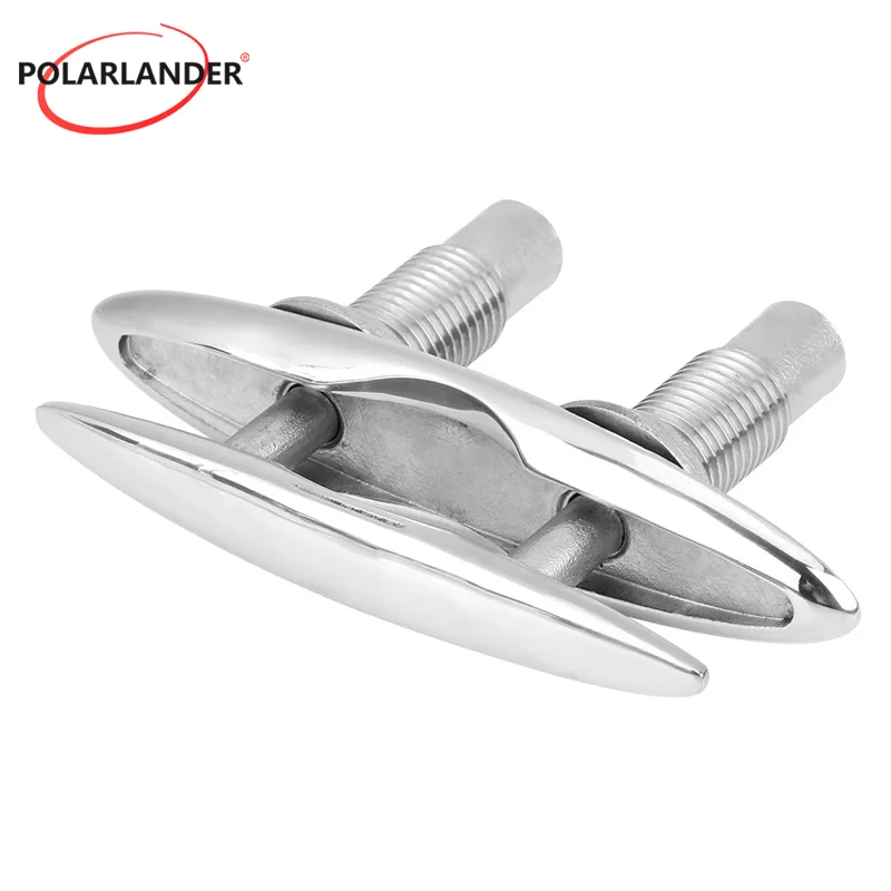 Pop Up Boat Cleats 316 Stainless Steel Marine Cleat 5 Inch Retractable Flush Mount For Yacht Dock