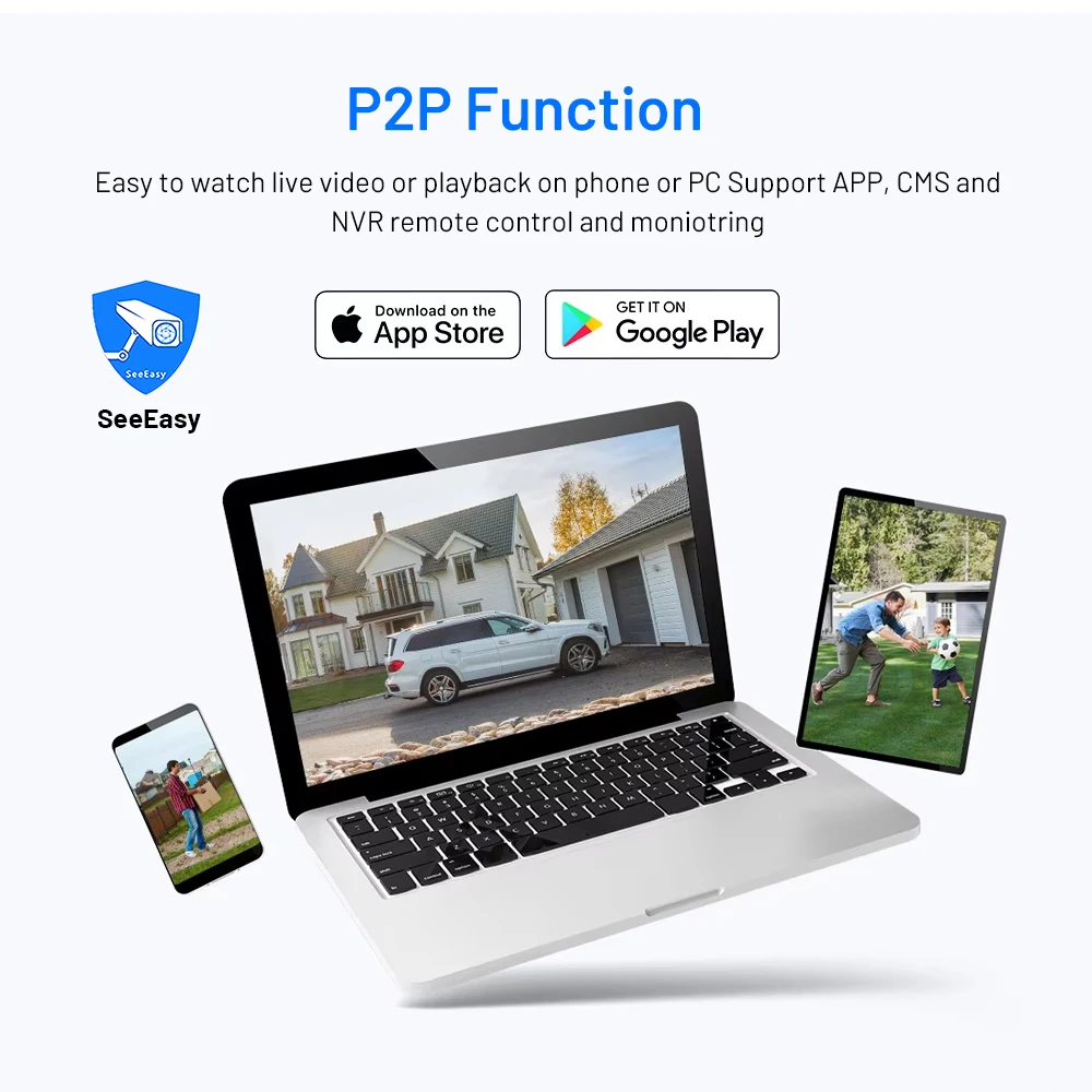 16CH CCTV Security POE Camera System 4K 8MP 16 Channels NVR 2K 4MP IP Camera Human Detection Color Video Audio Surveillance Kit