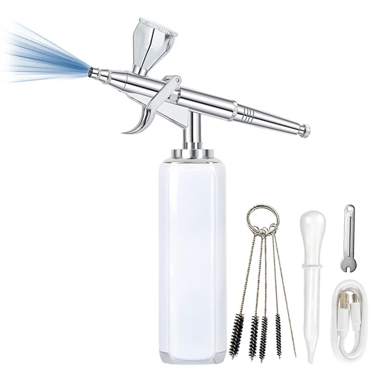 

ABKP-Airbrush Set Cordless Airbrush Kit Including Compressor, High Airflow Miniature Painting Tool For Airbrush Cake Decoration