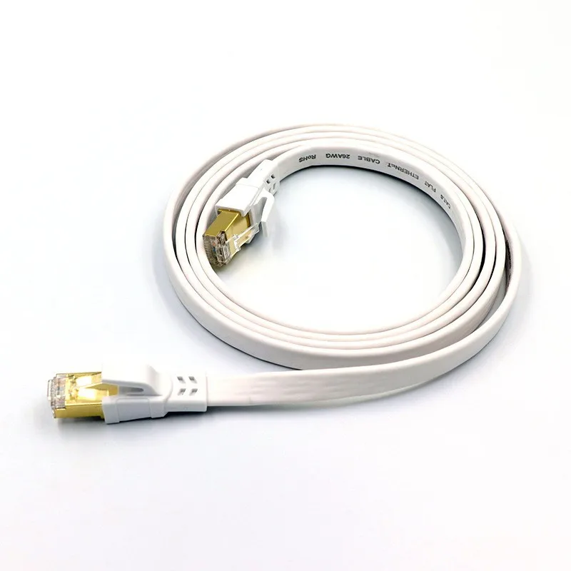 Cat 8 Ethernet Round Cable LAN Network Cat8 Rj45 Speed Network Cable 40Gbps Flat Cable 2000Mhz 26AWG For Router Pc Ps4 Tv Laptop