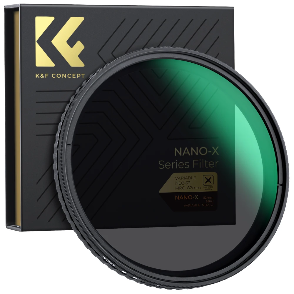 K&F Concept ND2-ND32 Fader ND Filter Camera Lens Neutral Density Variable Muti-coating Nano X 49mm 52mm 58mm 62mm 67mm 77mm 86mm