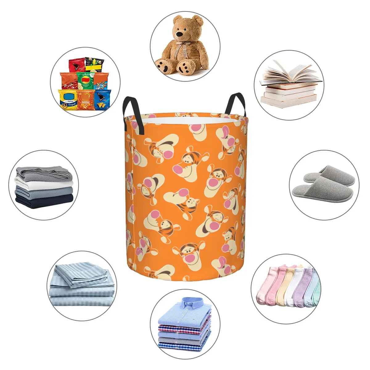 Winnie The Pooh Tigger Faces Baby Toy Baskets Bins Cute Organizer Storage Box For Playroom