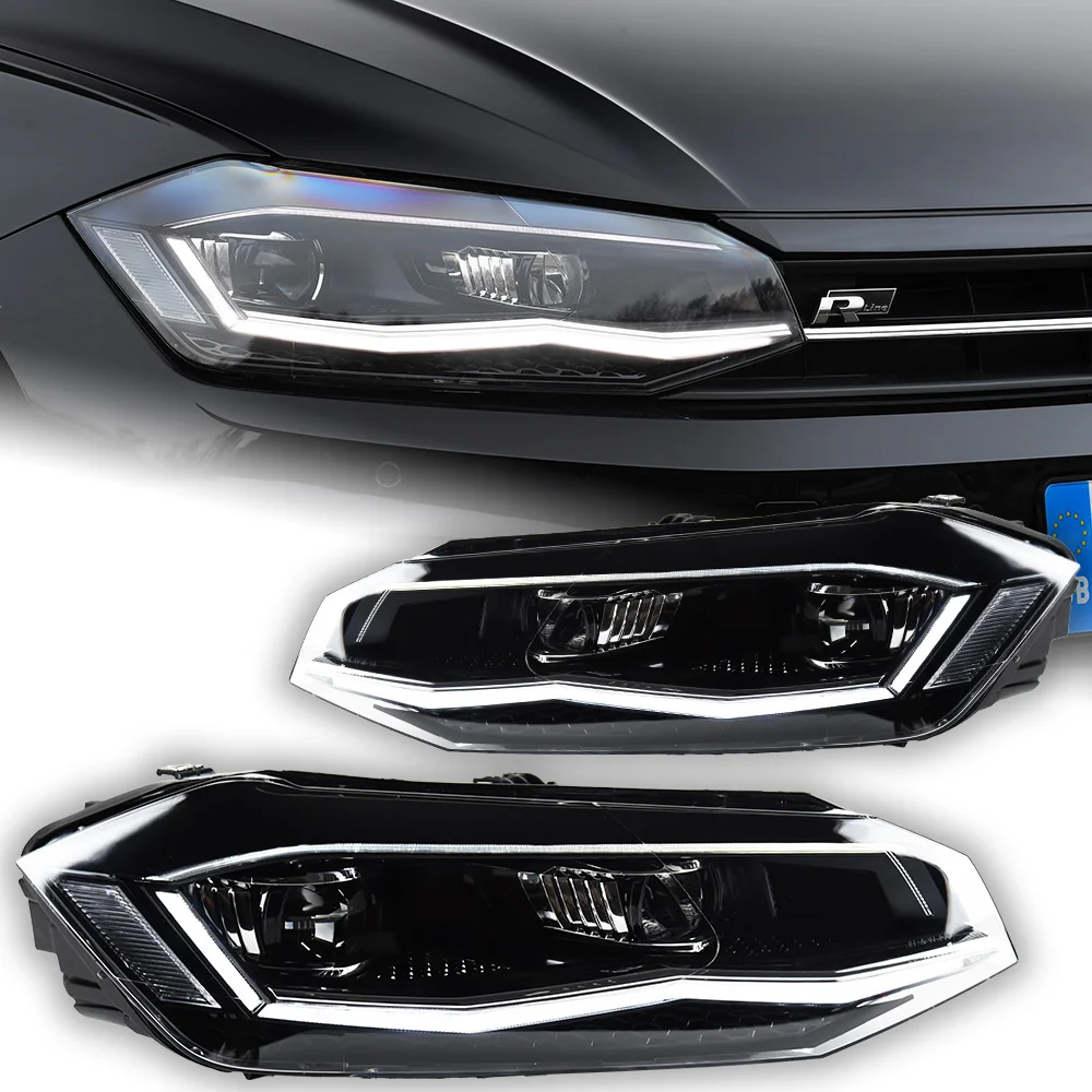 Car Lights For Polo Headlight Projector Lens 2018 Vento Virtus Dynamic Signal Head Lamp LED Headlights Drl Automotive Accessory