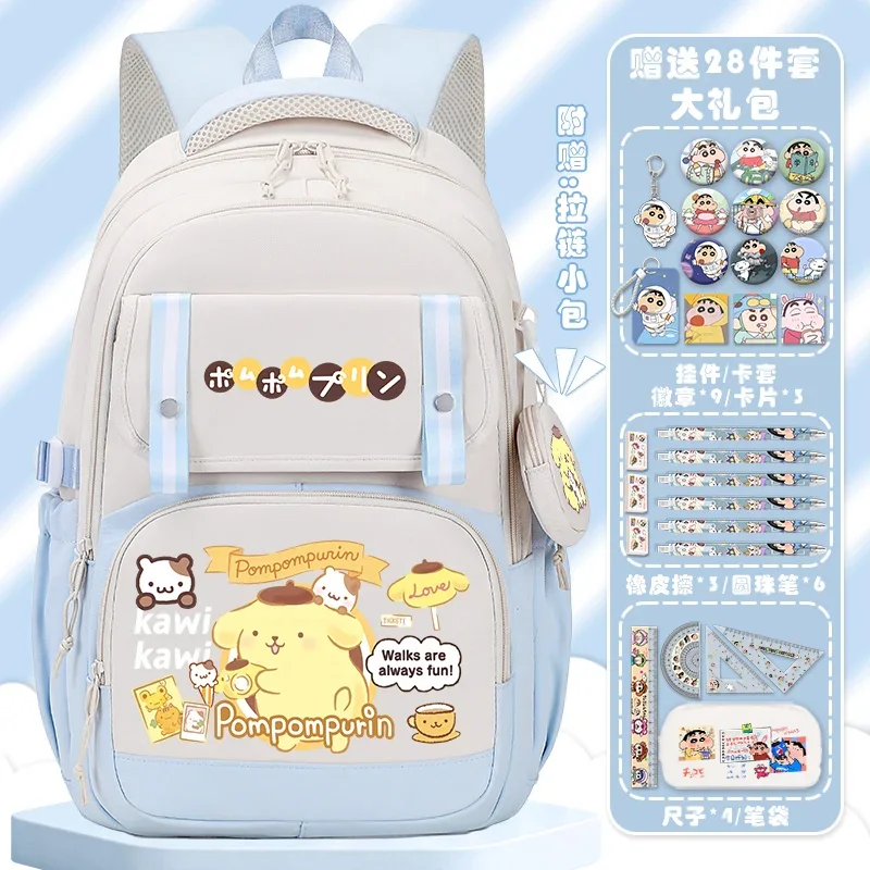 

Sanrio New Pom Pom Purin Cute Schoolbag Student Good-looking Cartoon Animation Large Capacity Lightweight Backpack