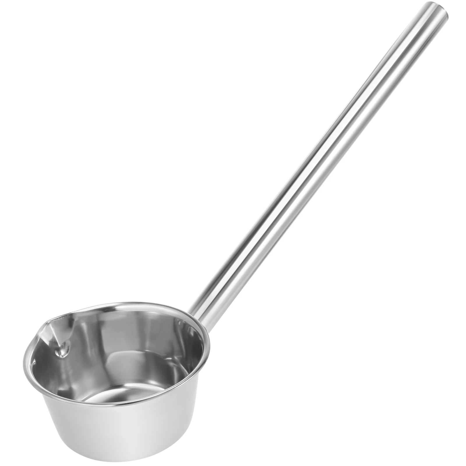 Stainless Steel Long Handle Ladle Soup Scoop Water Spoon Kitchen Gadget Mirror Finish Fall Resistant Water Scoops Dining Hall