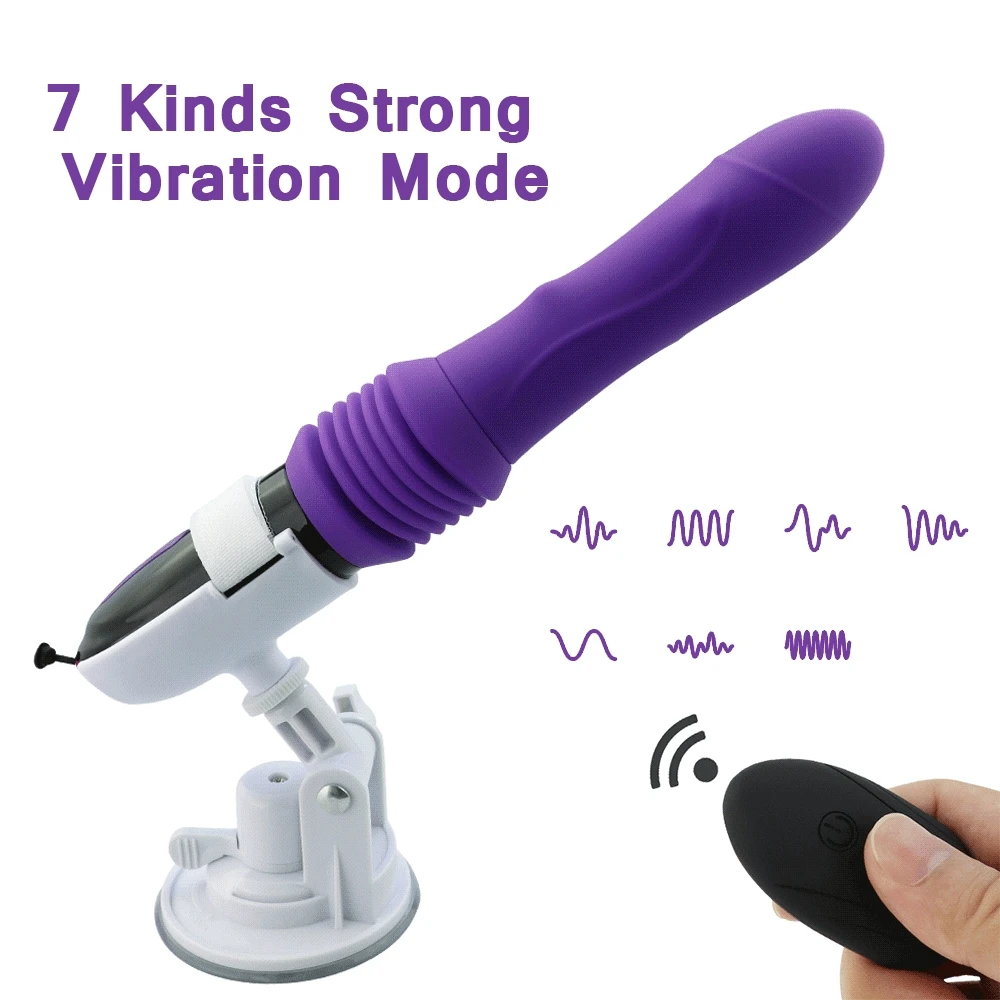Wireless Remote Control Telescopic Cannon Machine, Women's Pull-out Vibration Massage Orgasm Masturbation Device, Adult Sex Toy - Image 2
