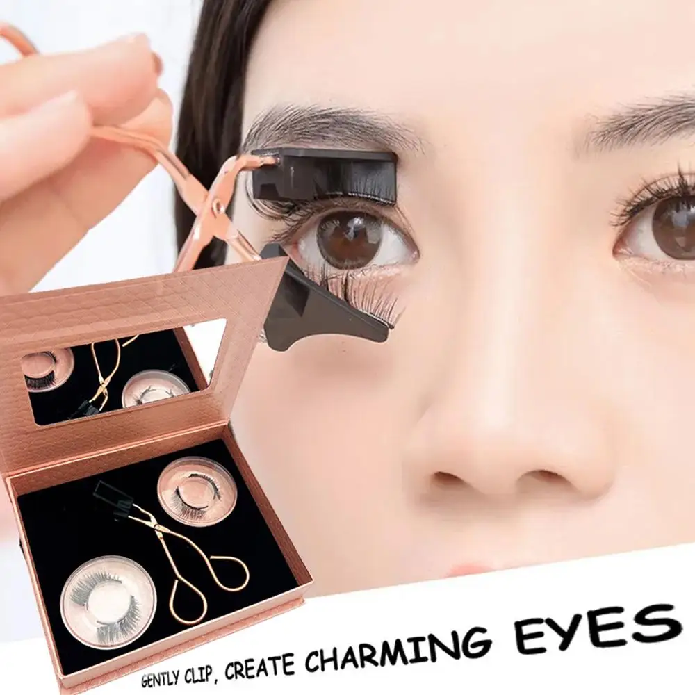 2 Paare 5 Magnete 3d magnetische falsche Wimpern handgemachte natürliche künstliche künstliche Pinzette Wimpern cils magnetisch mit Nerz c5z5