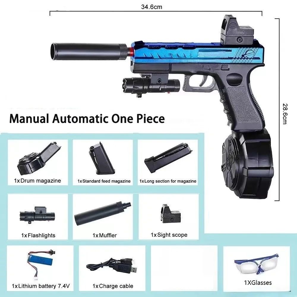 Nieuwe Automatische Schieten Airsoft Pistool Speelgoed Pistool Hydrogel Elektrische Paintball Pistool voor Volwassenen Jongens Outdoor Cs Schieten Gamehoot
