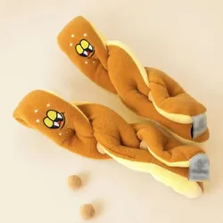 Cute Bread Shape Dog Chew Toys Pet Training Toy Soft Puppy Accessories Dog Training Toy Olfactory Pad Dog Pet Supplies Dog Toy