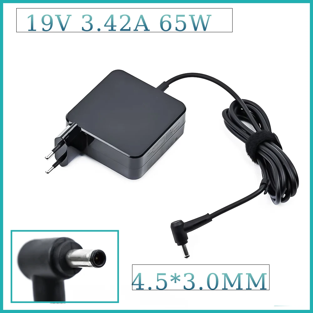 19V 3.42A 65W 4.5*3.0MM Charger Laptop adapter For ASUS X755J UX481 UX481FL UX480 UX480FD P553UJ PU301LA Zenbook UX21 UX31A U38N