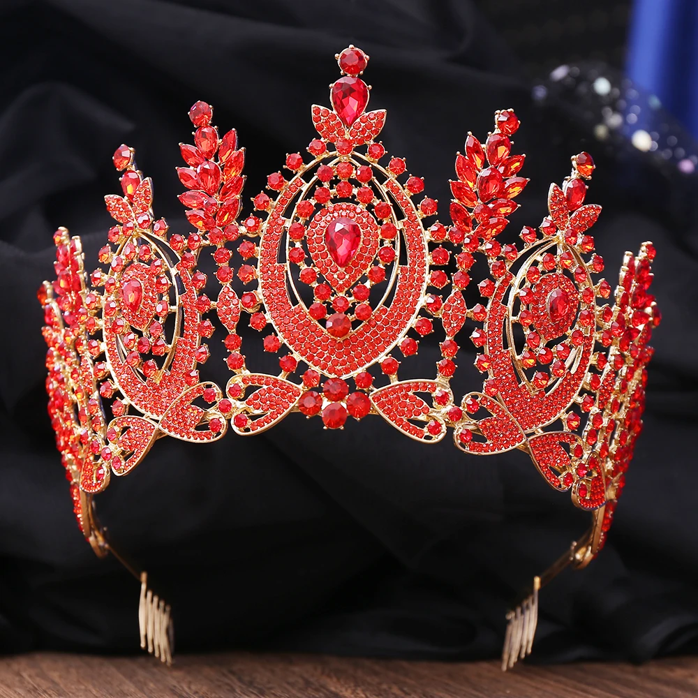 Bridal Crown Vintage Baroque Rhinestone Tiara Wedding Headdress Wedding Party Jewelry  Hair Accessories