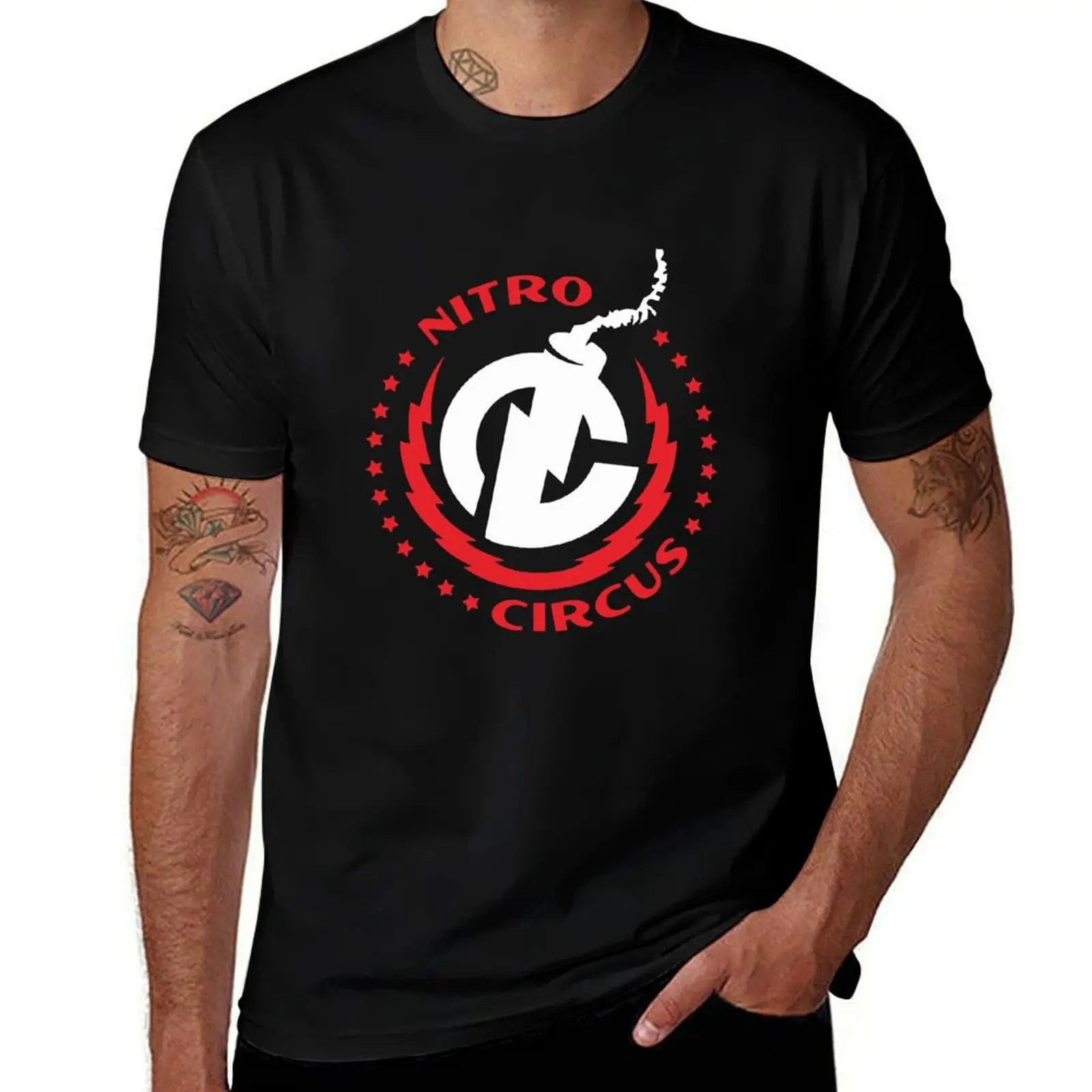 nitro circus logo T-Shirt Basic Daily Outfit Short Sleeve Tee T-Shirt