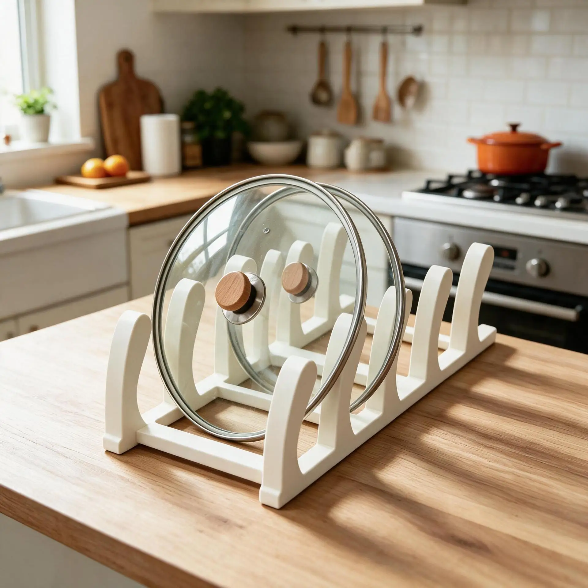 Kitchen multi-grid pot rack, multi-functional bookshelf,various scenes such as kitchen,countertop,cabinets, etc,Christmas gift