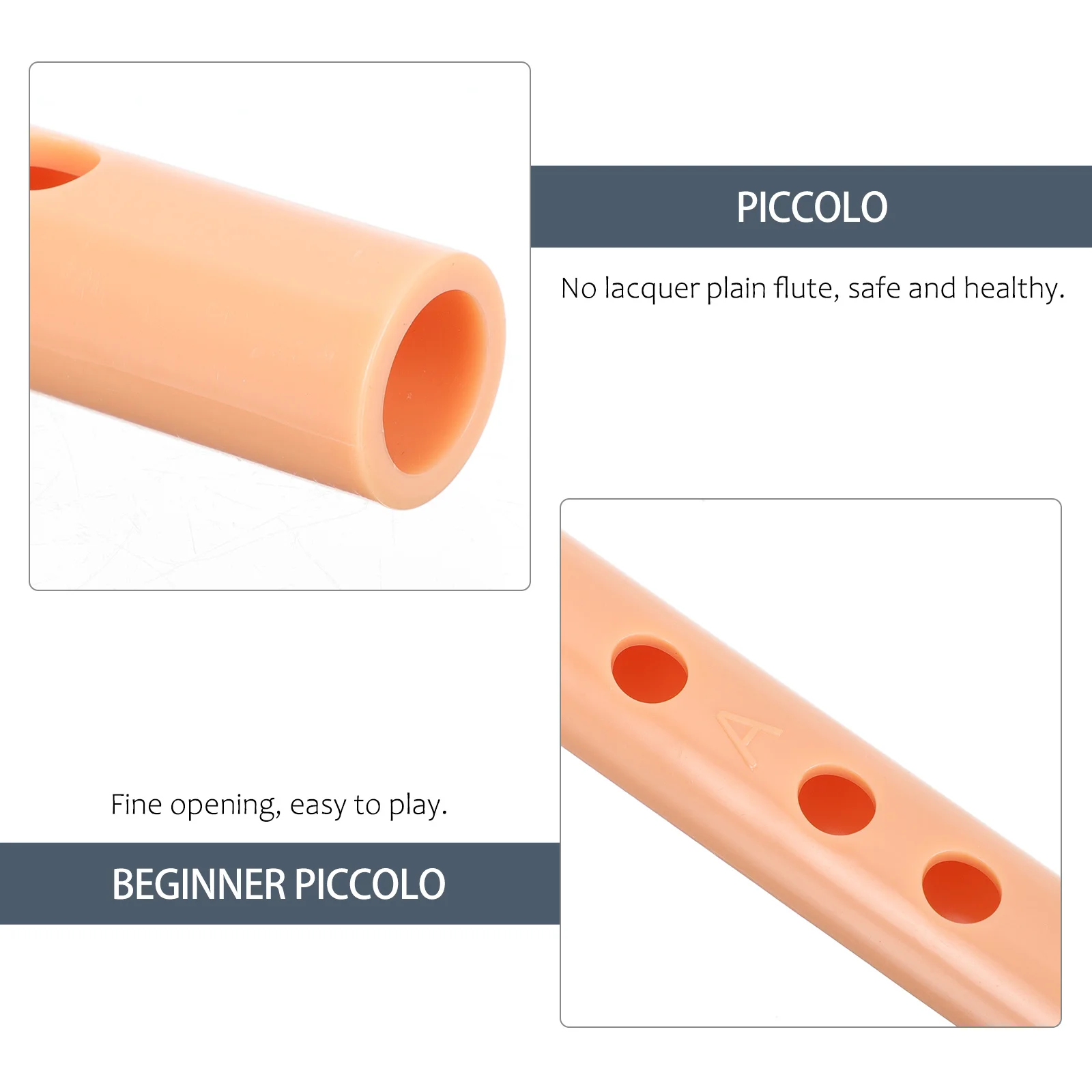 

3Pcs Short Flute Membranophone Polished ABS Beginner Wind Instruments for Kids Practice Plastic Clarinet Dizi A Key Educational