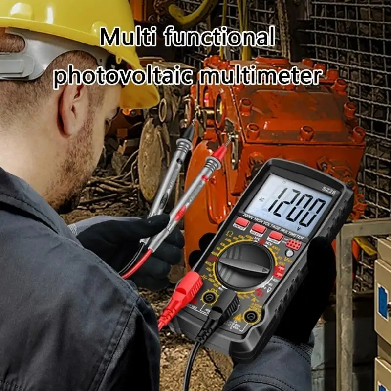 Multímetro digital Herramienta mecánica automotriz 2000V para automoción Uso precisión con luz fondo para Y4QC