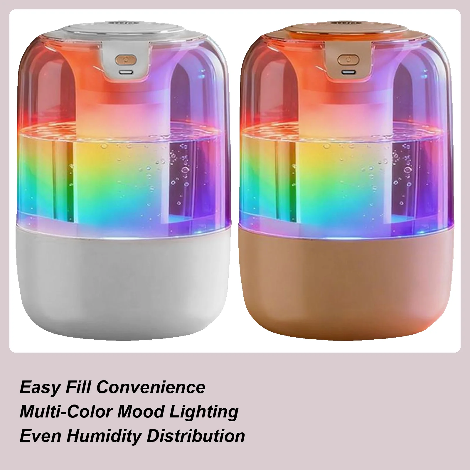 Ultrasonic Humidifier With Night Light Quiet Humidifier For Baby With Adjustable Mist Level For Living Room Large Room Baby