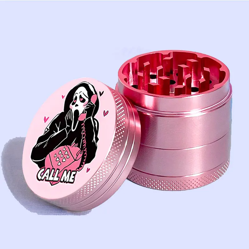 40mm NEW Pink Grinder ,4-Layer Aluminum Alloy Metal Crusher For Girls ,Wholesale ,Household Accessories Gifts