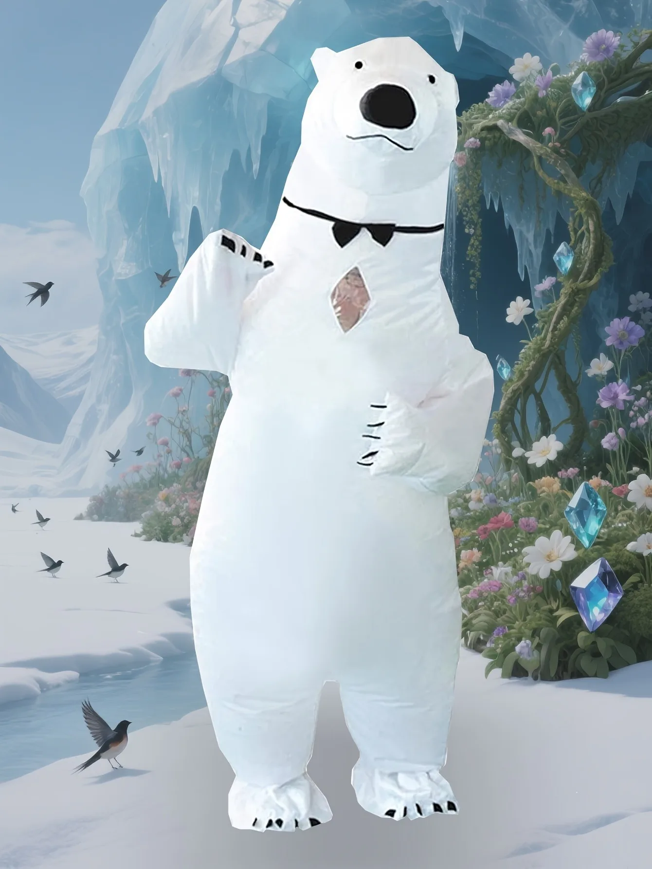 

Cool Inflatable Polar Bear Costume - Suitable for Halloween Carnival Festival Parties And Celebration Events