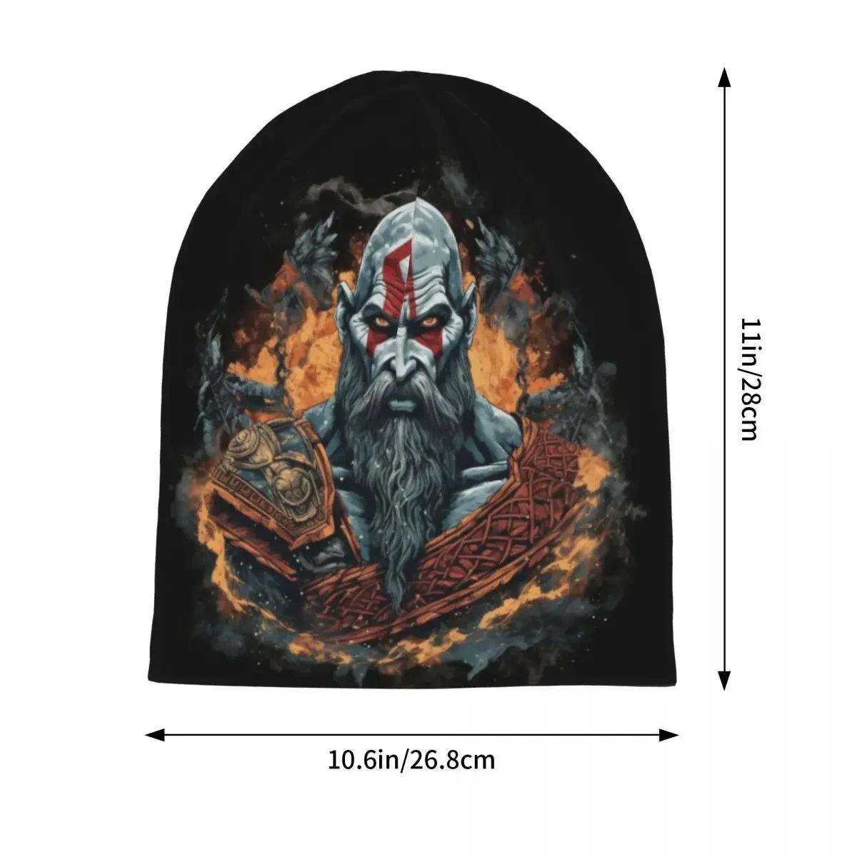 Popular  God Of War 3d Print Men and women Pullover Cap Beanies Hat For Men And Women Print Bonnet Hats