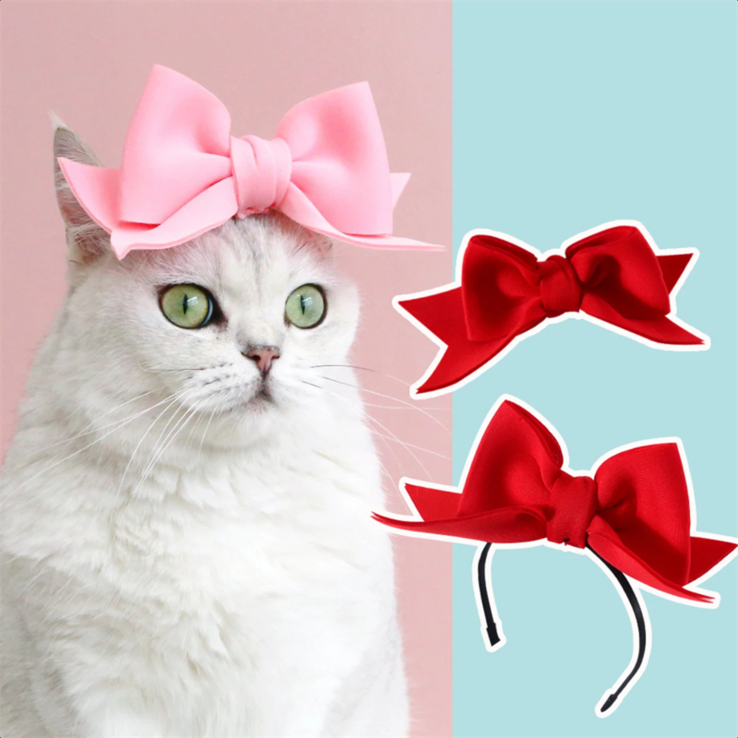 for Lovely Medium for Accessory Dogs Bow Cats Charming - Princess Pet Hair Delightful  Wearable Hoop and Tie Adorable Small Your