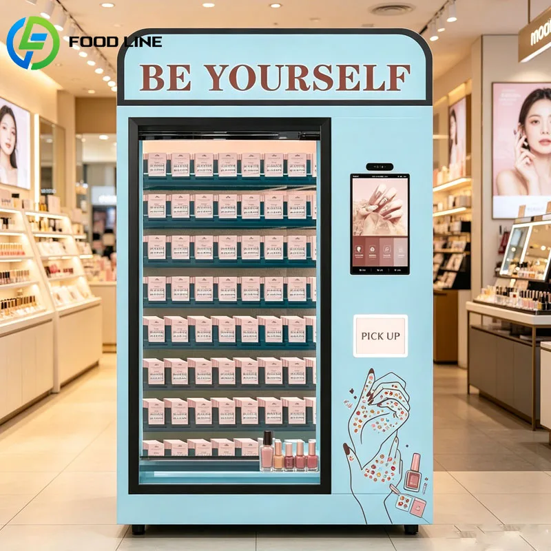 Nail Art Cosmetic Vending Machine Smart Automatic Beauty Kiosk With Cashless Payment Touch Screen For Salon Retail Customized