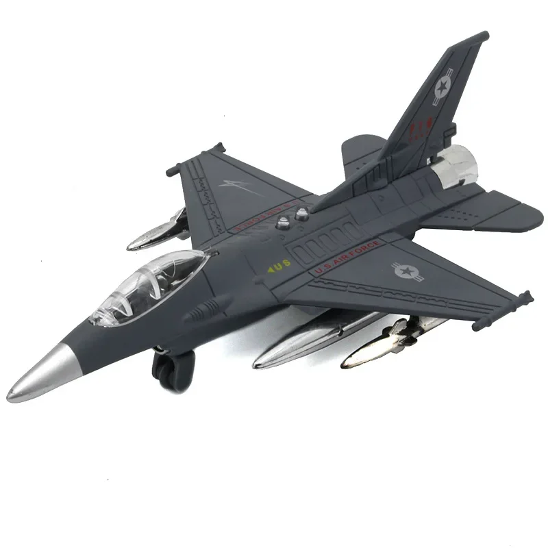 Electronic Sound & Light F16 fighte air force airplane plane Alloy model Military enthusiast collection model kids child gift