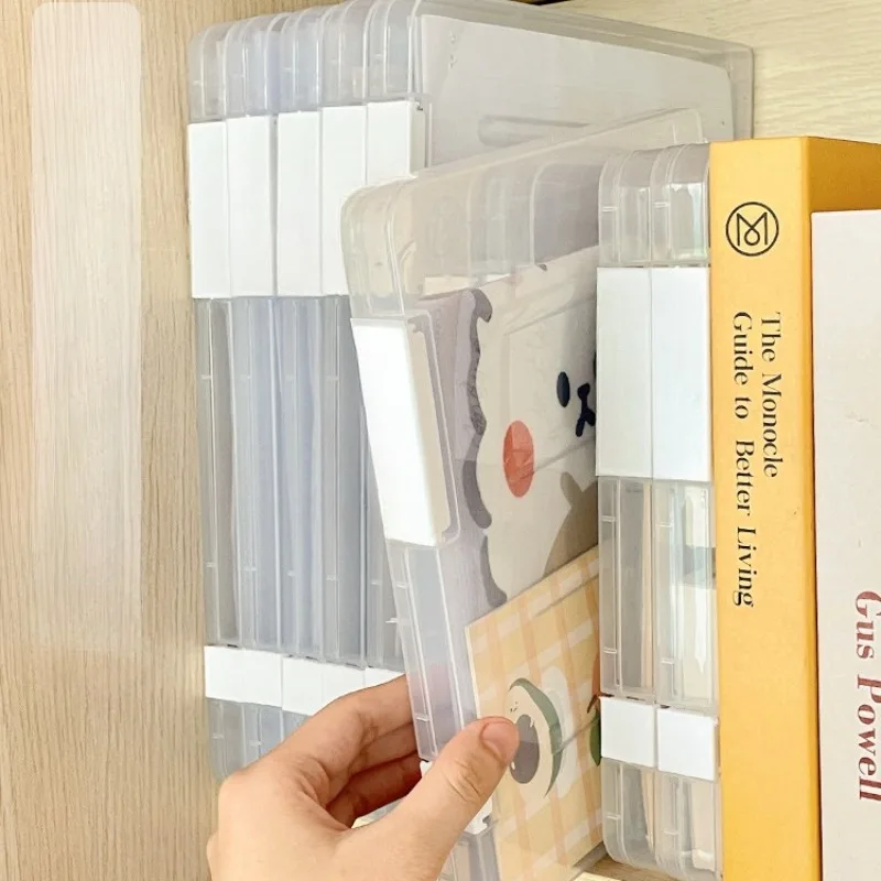 1 Pc Document Storage Box, Transparent Desktop, Home Manual, ID  Storage, Office Receipts, Exam Paper Sorting Tool