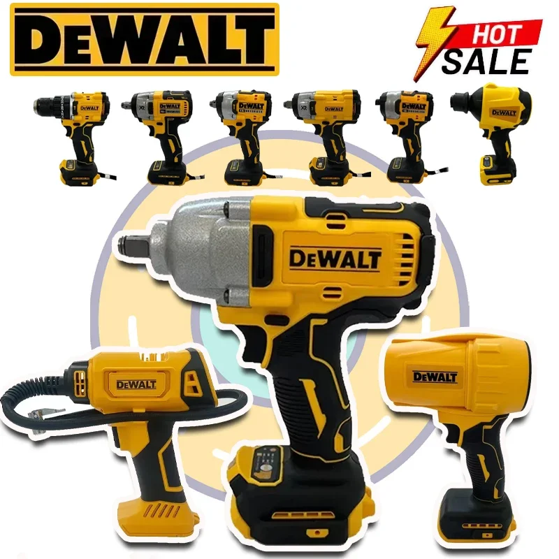 

Многофункциональные электроинструменты DeWalt: Беспроводная бесщеточная угловая шлифмашина, резак, электрический гайковерт, полировальная машина, воздушный насос, термофен