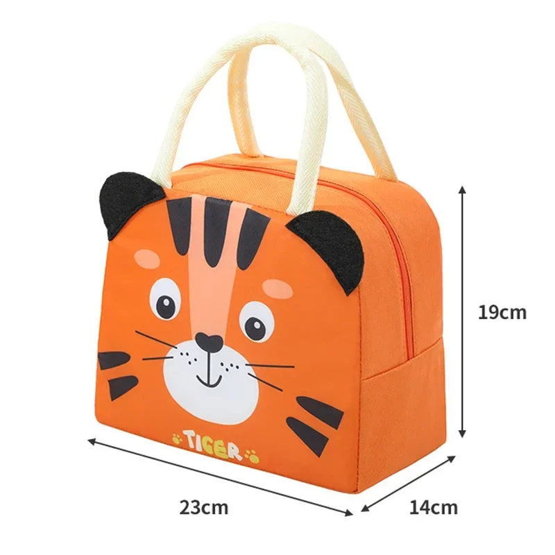 Cartoon Children\'s Lunch Bag Thermal Insulation Aluminum Film High Quality Waterproof Oxford Cloth Portable Lunch Bags Tote New