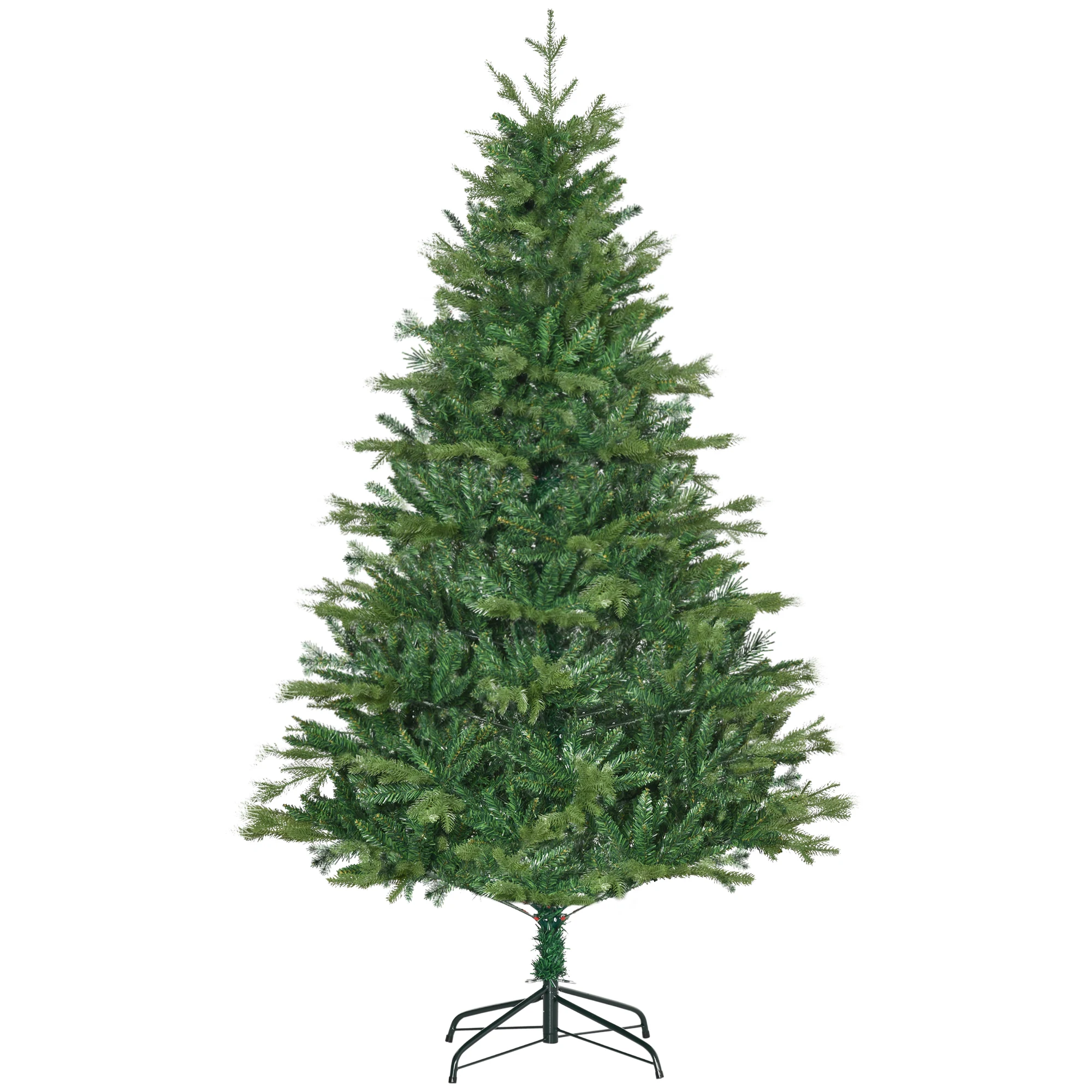 HOMCOM Artificial Christmas tree 180 cm flame retardant with 1443 branches PVC leaves