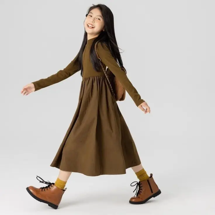 

Girls' Dress Soft Long Sleeved Princess 2025 Autumn and Spring New Style Fashion and Comfortable Kids Clothes