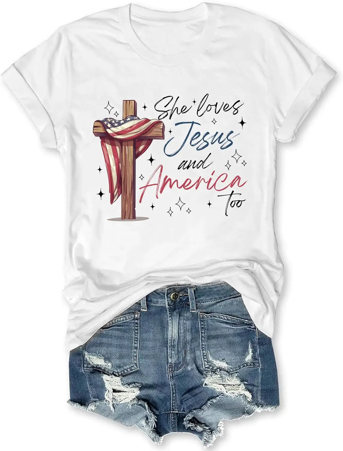 

She Loves and America Too T-Shirt