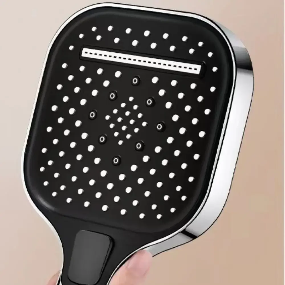 Cabezal de ducha de alta presión con 3 ajustes de pulverización, interruptor de pausa de encendido/apagado, cabezal de ducha de mano de lluvia de gran flujo de 12CM, accesorios de baño