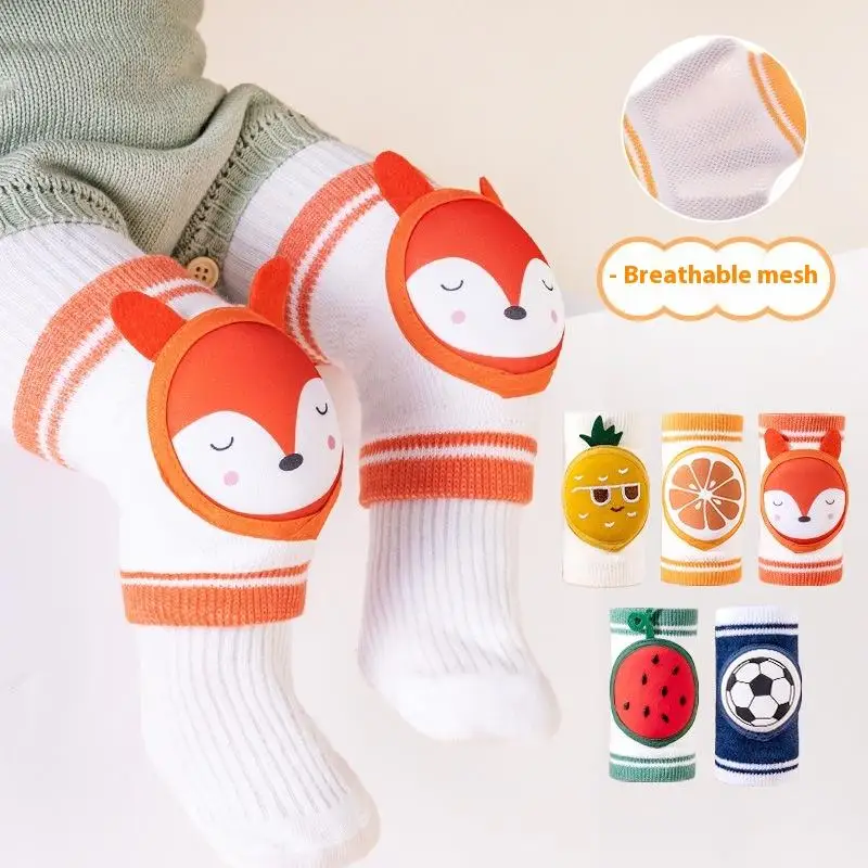 

1 Pair Crawling Gaiter Toddlers Protector Infant Baby Knee Pads Leg Grid Warmer Safety Girl Boy Kids Fruits Accessories