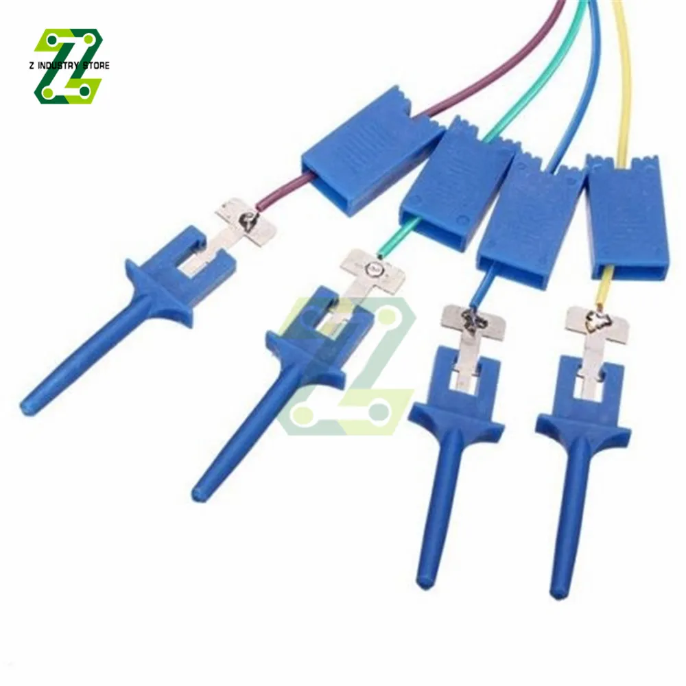 4pcs 230mm High Efficiency Test Hook Clip Logic Analyzer Cable Gripper Probe Test Kit