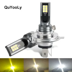 2Pcs Super Bright H7 H4 LED Car Headlight Motorcycle Fog Lamps H1 H3 Auto Bulb H8 H9 H11 HB4 12000Lm 6000K Yellow Light 12V 24V