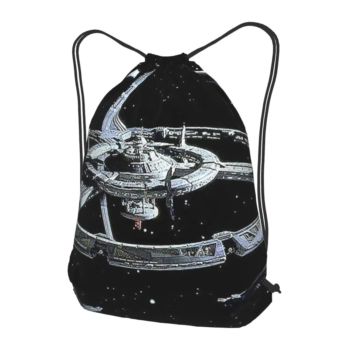 

Stars Treks Deep Space Nine Logo Backpacks Portable Drawstring Bags Sports Bag Book Bags for Travel Students