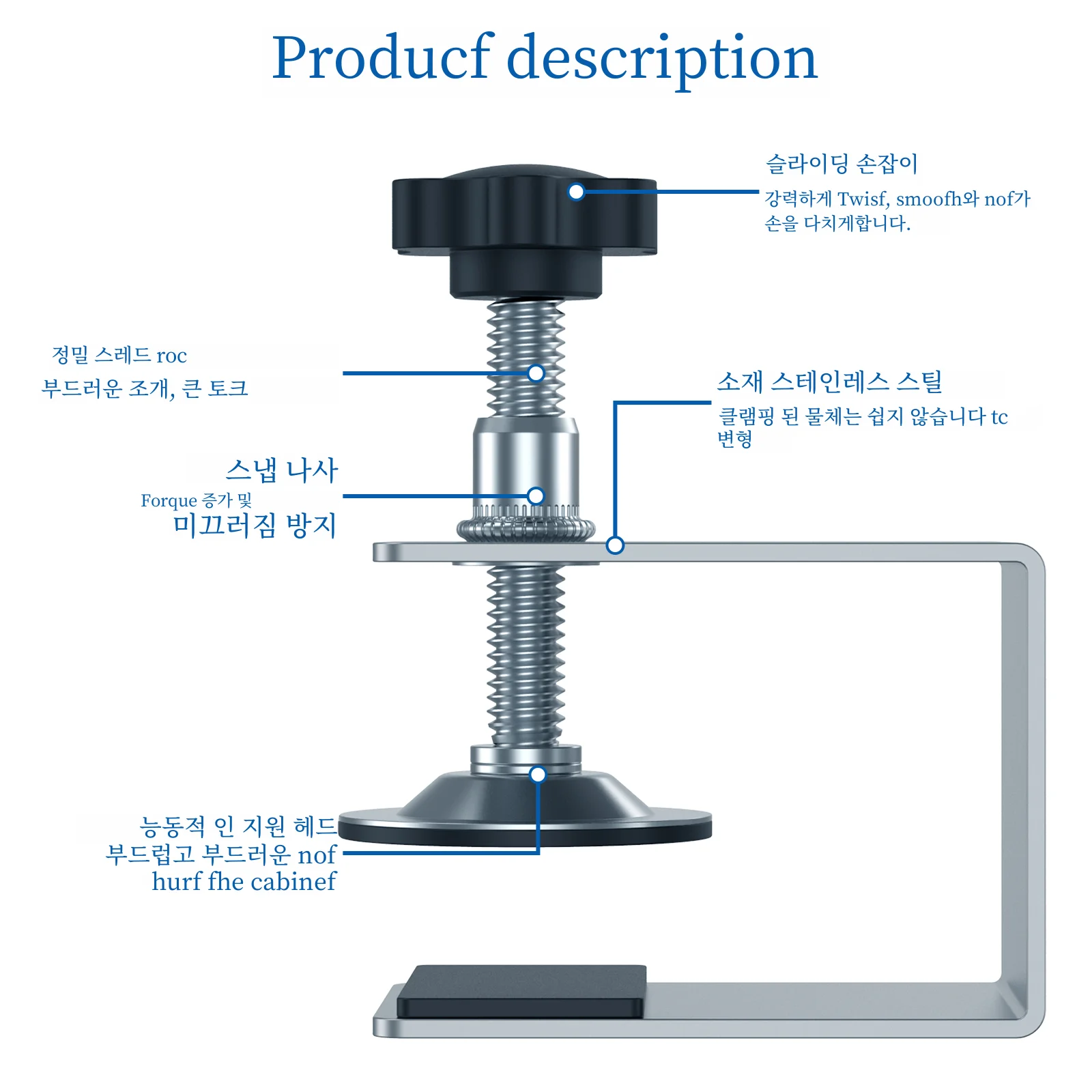 캐비닛 설치 클램프 아연 서랍 고정 클립, 조정 가능한 캐비닛 하드웨어 지그 전면 서랍 목공 클램프 도구, 2 개 