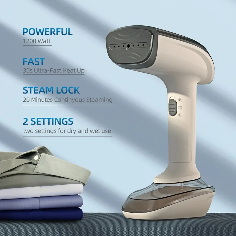 

Handheld Garment Steamer | Portable Foldable Steam Iron | High-Penetration Steam | Home & Travel Clothes Wrinkle Remover