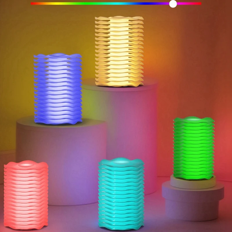 Dynamic Lighting Colorful Night Light Touch Sensor Bedside Lamp With 3D Illusion Design 7 Colors Remote Control LED Lamp