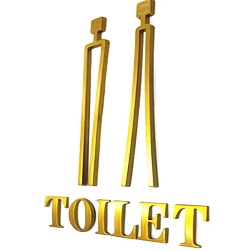 1Set autoadesivo da uomo per donna, bagno, bagno, WC, cartello per WC, adesivo da parete per parcheggio dell'hotel, centro commerciale, ristorante