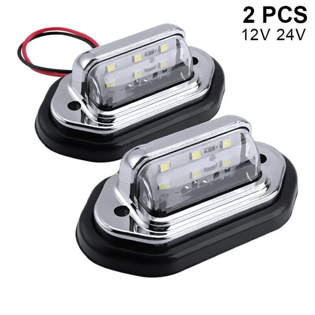 

For Motorcycles Boats Cars License Plate Lamp Auto License Plate Light 2 Wires Clear PC Lens License Plate Lamp