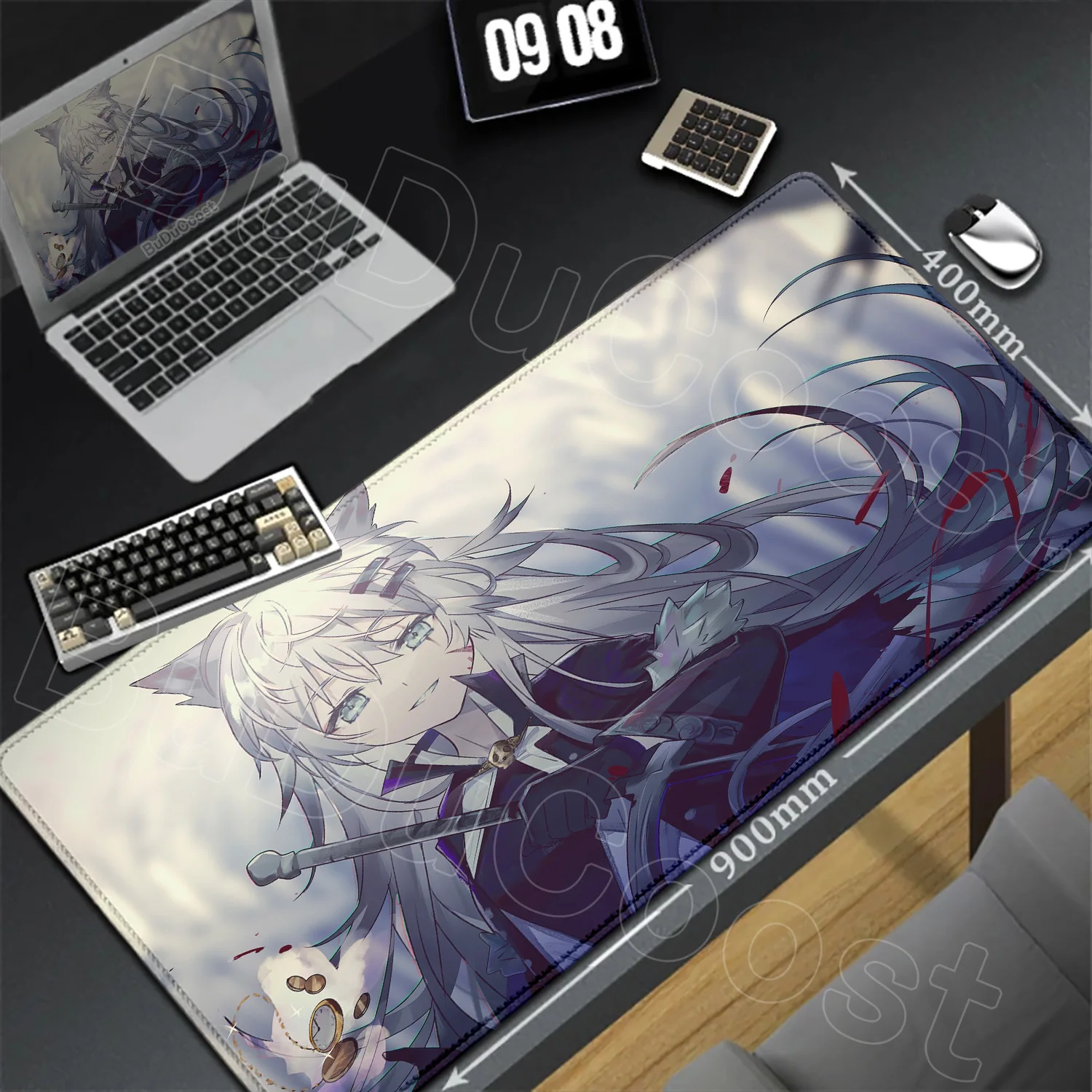 Rubber Mouse Pad Arknights HD Printing mouse padLappland Non-Slip Desk Mat XXL900x400mm Pad Keyboard Pad Gaming Accessories